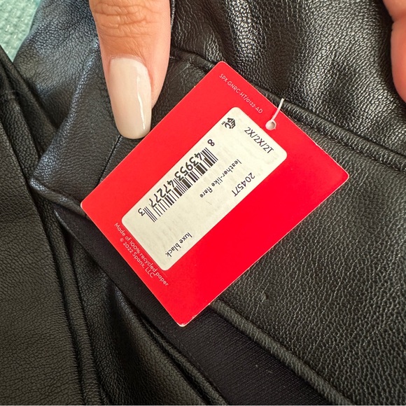 NWT Spanx Leather Like Flare Pant Black size 2x TALL - Picture 7 of 7